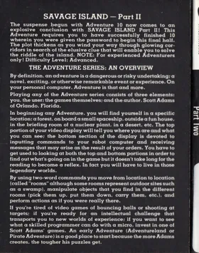 Adventure 11 - Savage Island Part II - BBC v1.0 (1984)(Adams)[a][SAVISL2] box cover back